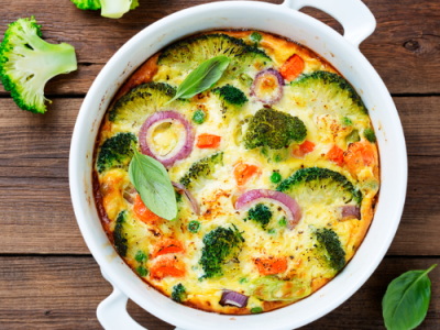 Gemüse-Frittata auf Ei-Basis | italienisches Omelett | vegetarisch