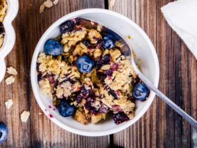 Blaubeer-Crumble | vegan, glutenfrei & laktosefrei